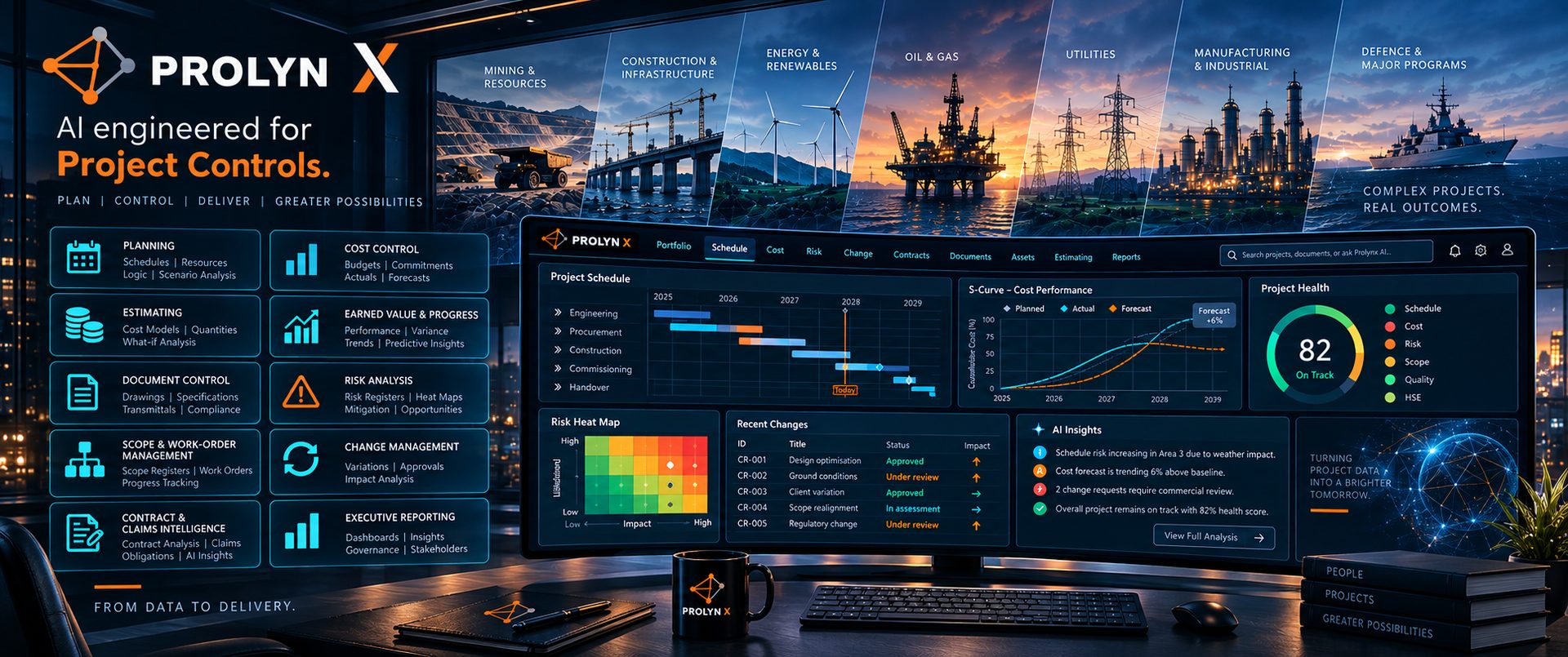Prolynx AI command centre for Project Controls
